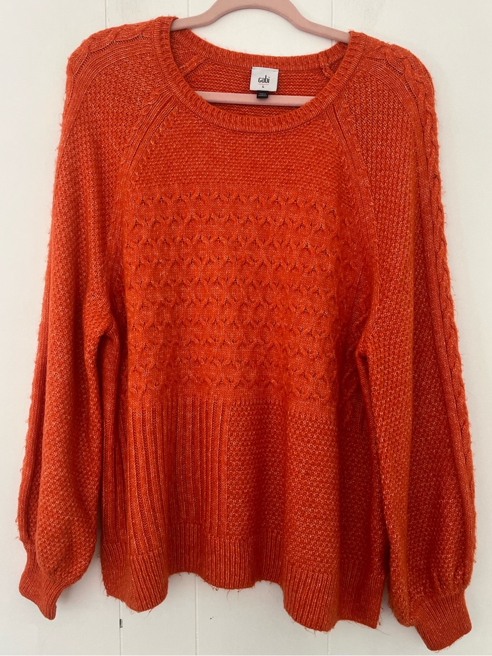 CAbi Harvest Crew Neck Pullover Sweater #4038 Chunky Size Large - Picture 1 of 15